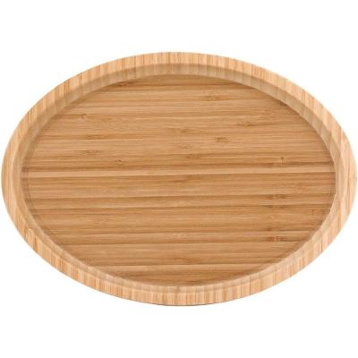 Table Bandeja Oval 2X35X25Cm Bambu Natural