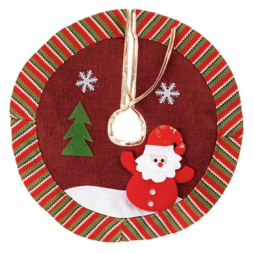 Saia Para árvore De Natal Temática Vermelha Papai Noel 40cm - 1