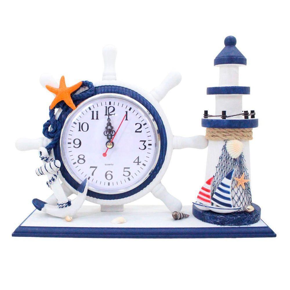 Relógio De Mesa Timão Náutico Farol Marítimo - 1