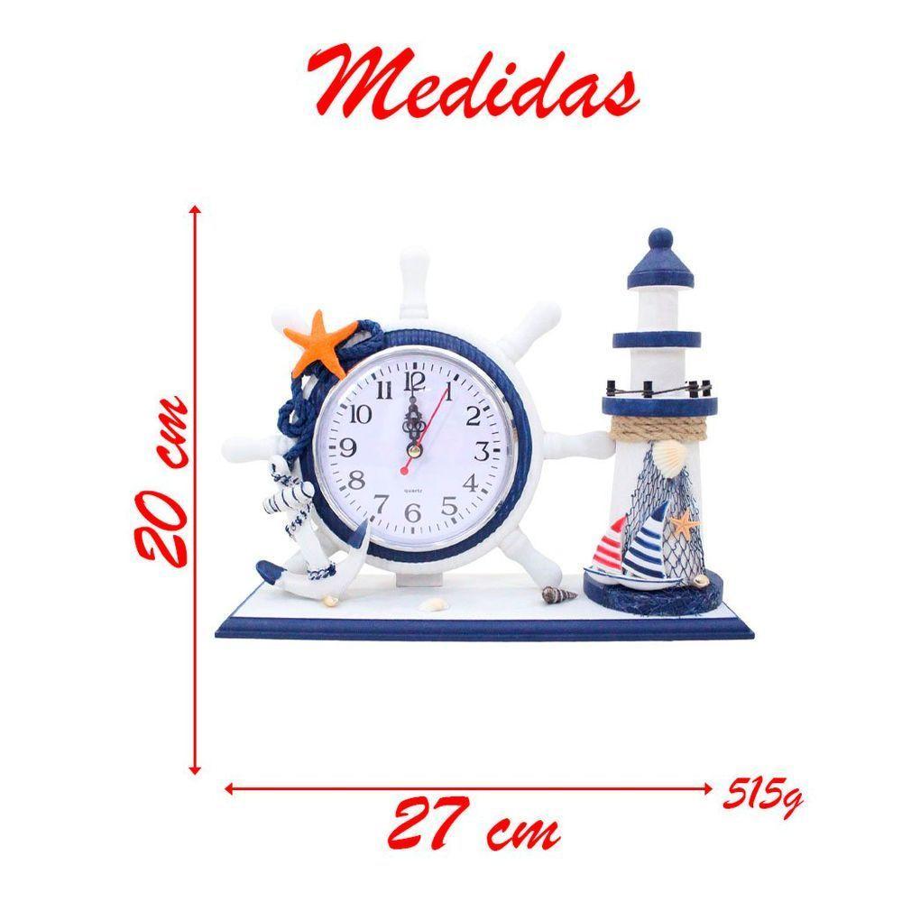 Relógio De Mesa Timão Náutico Farol Marítimo - 4