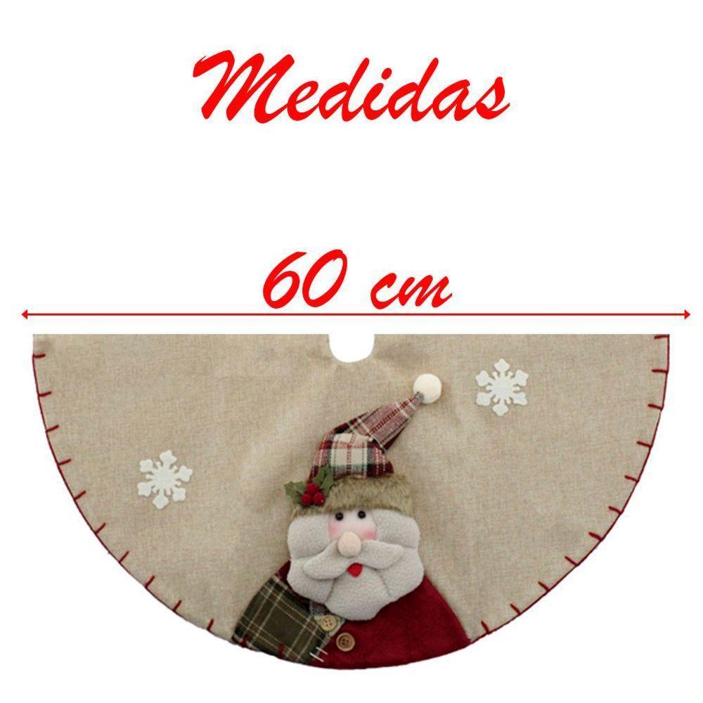 Saia Para árvore De Natal Temática Papai Noel 60cm - 2