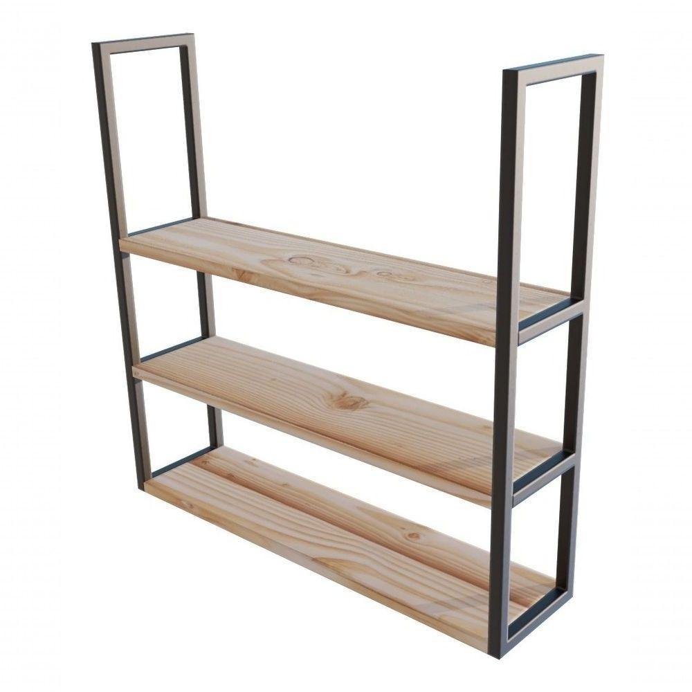 3 Prateleiras Modernas De Ferro De Teto De Garagem 100x20cm - 1