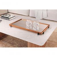 Bandeja Decorativa Gala Preto Com Espelho Cor:castanho - 1