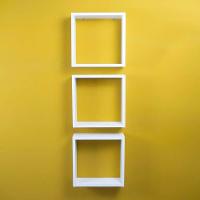 Conjunto 3 Nichos Decorativos 30x30 Branco Para Sala Quarto - 7