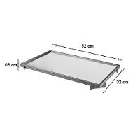 Bandeja Decorativa Gala Preto Com Espelho Cor:off White