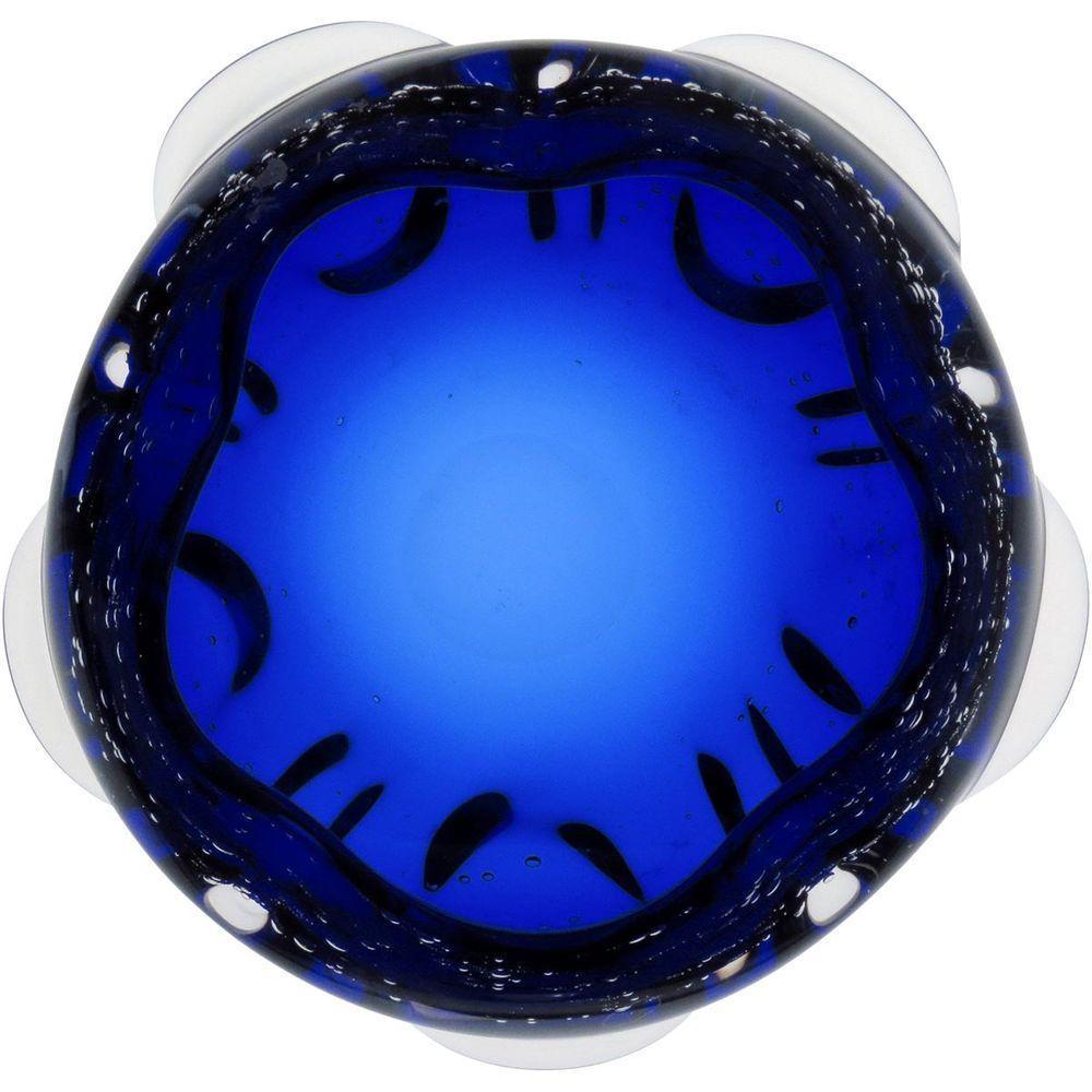 Jemima Centro Mesa 8X19X18Cm Vidro Azul - 3