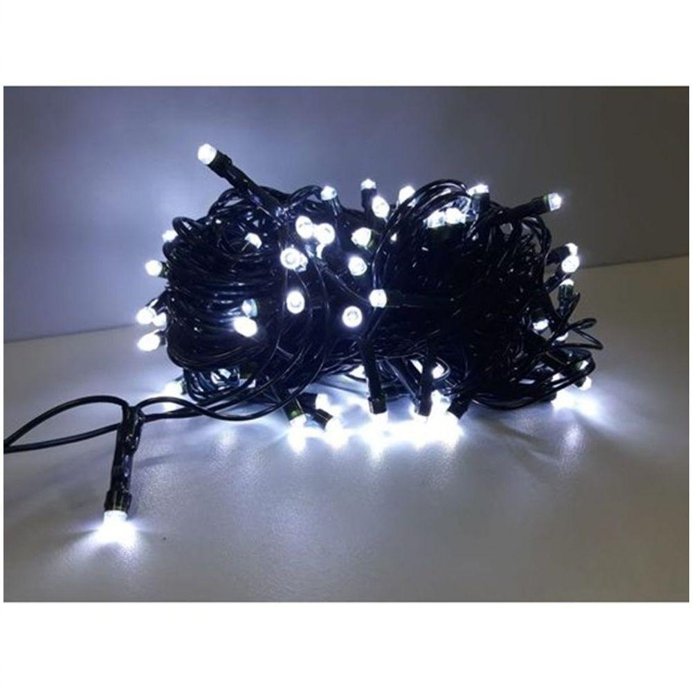 Jogo 4 Pisca Pisca 100 Lâmpadas Led Branco 8 Funções 127V - 3