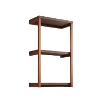 Nicho De Parede Industrial 3 Prateleiras Milão - Cobre E Imbuia - Cor: Marrom - 1