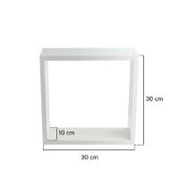 Kit 3 Nichos Decorativos Branco 30x30x10 Para Sala Quarto