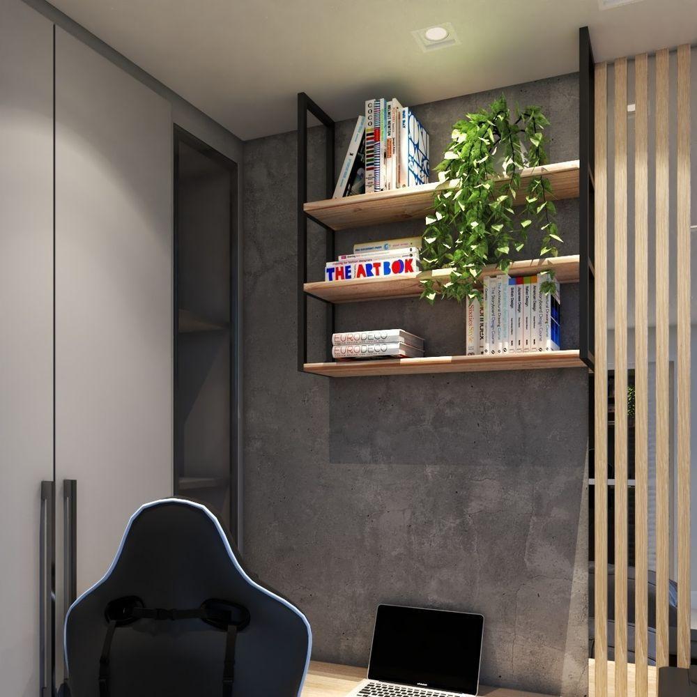 Nicho Parede Design  80cm Em Metal - 3