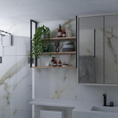 Suporte Preto Moderno 60x20cm Flutuante Para Comércio