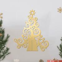 Árvore De Natal Com Arabesco 33cmx40cm - Cria Arte Laser Branco - 5