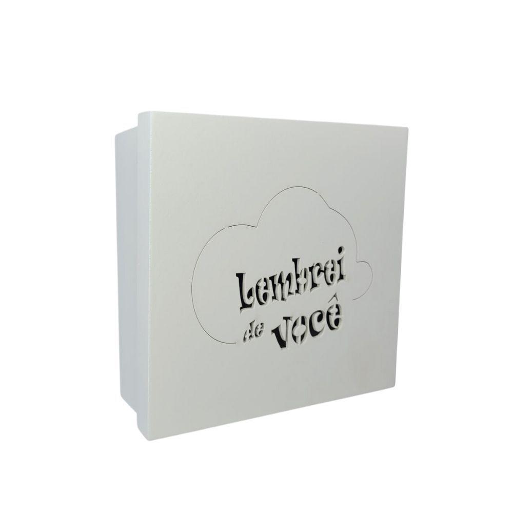Caixas Personalizadas Brancas 100% Mdf (17x17x07) Lembrei De Você - 1