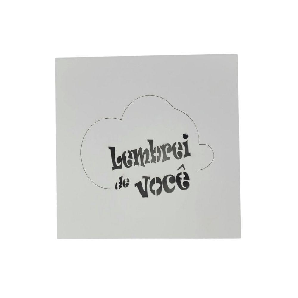 Caixas Personalizadas Brancas 100% Mdf (17x17x07) Lembrei De Você - 3