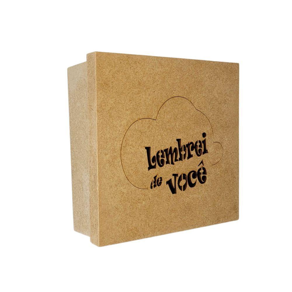 Caixas Personalizadas 100% Mdf Cru (17x17x07) Lembrei De Você - 1