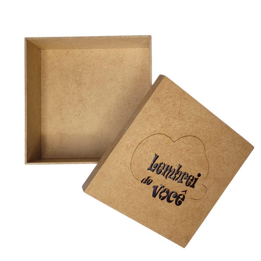 Caixas Personalizadas 100% Mdf Cru (17x17x07) Lembrei De Você - 2