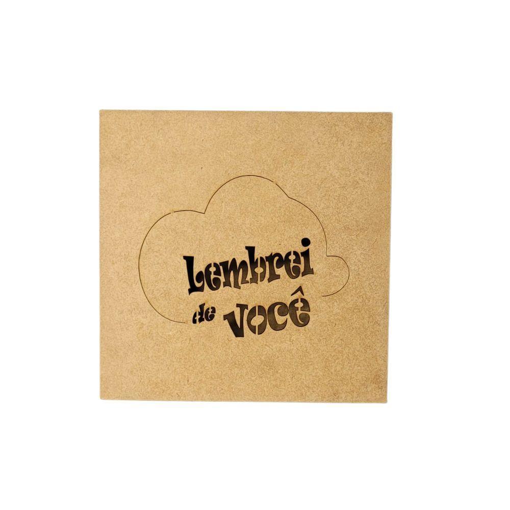 Caixas Personalizadas 100% Mdf Cru (17x17x07) Lembrei De Você - 3