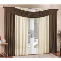 Cortina Alana 4,00M X 2,50M Tabaco Com Palha Tecido Malha Para Sala Ou Quarto - 3