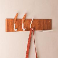 Cabideiro Suspenso Madeira Linha Home Padrão Morphi Design 80Cm Aço Branco - Cor: Branco - 6