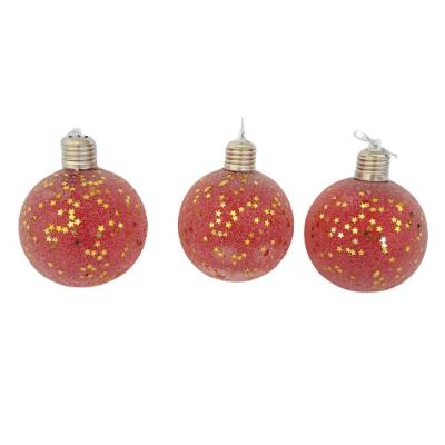 Bolas De Natal Com Led 3 Pçs