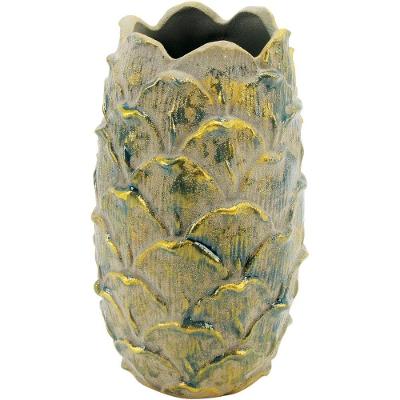 Chryso Vaso 26X15X15Cm Cerâmica Verde