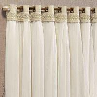 Cortina Alemanha 3,00M X 2,50M Palha Tecido Blackout Com Voal Premium Varão - 3