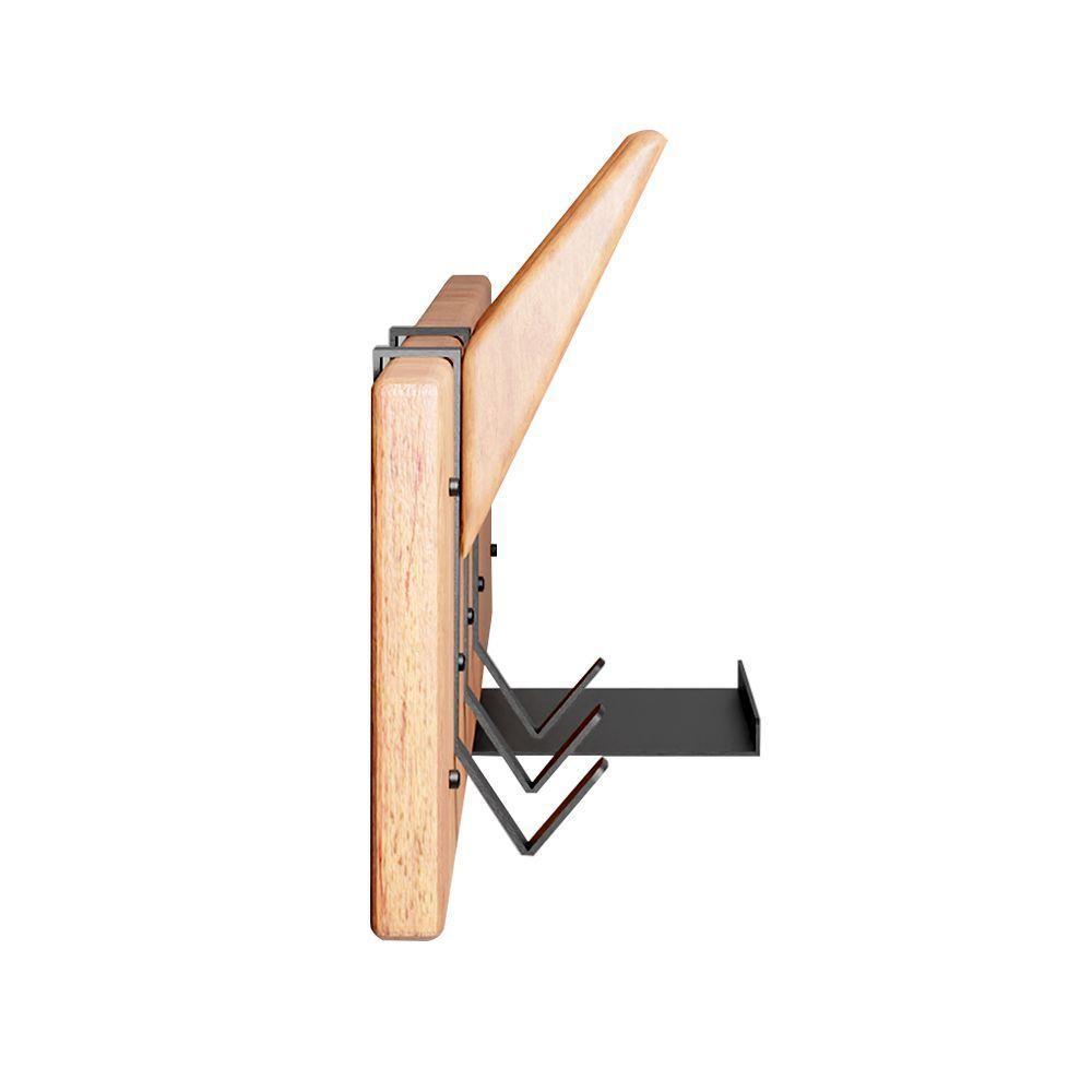 Cabideiro Suspenso Madeira Linha Home Padrão Morphi Design 80Cm Aço Preto - Cor: Preto - 4