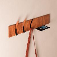 Cabideiro Suspenso Madeira Linha Home Padrão Morphi Design 80Cm Aço Preto - Cor: Preto - 6