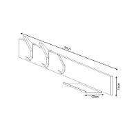 Cabideiro De Parede Em Madeira Linha Home Padrão Morphi Design 80Cm Aço Branco - Cor: Branco