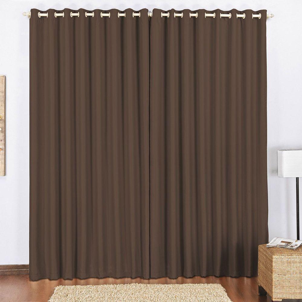 Cortina Blackout 3,00M X 2,60M Tabaco Tecido Blackout Blecaute Sala Quarto Nova - 1