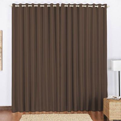 Cortina Blackout 4,00M X 2,80M Tabaco Tecido Blackout Corta Luz Sala Ou Quarto