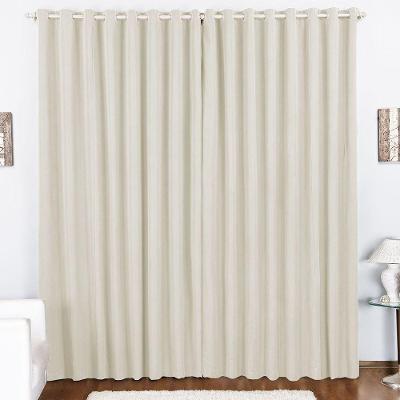 Cortina Duda 2,00M X 1,70M Metros Palha Tecido Oxford Para Sala Ou Quarto