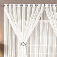 Cortina Paula 4,00M X 2,80M Palha Tecido Voal Leve Clean Para Sala Ou Quarto - 3