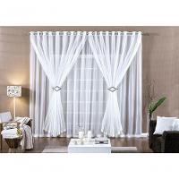 Cortina Paula 3,00M X 2,80M Branca Tecido Voal Leve Clean Para Sala Ou Quarto - 2