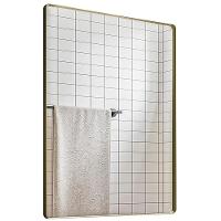 Espelho Decorativo Skkar Retang 92x62 Moldura 25 Cm Dourado Dhom Dourado - 1