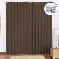 Cortina Tecido Blackout 2,00M X 1,70M Tabaco Para Trilho Comum Sala Quarto Blecaute Corta Luz - 1