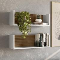 Kit 2 Nichos De Parede 14064 60 Cm Off White Cristal Dmad Off White Cristal - 7