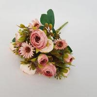 Flor Artificial Buquê Camélia E Margarida 30cm - 4