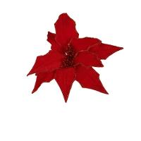 Flor Artificial Natalina Poinsétia Haste 28cm 21cm - 3