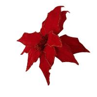 Flor Artificial Natalina Poinsétia Haste 28cm 21cm