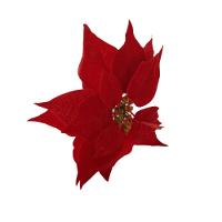 Flor Artificial Natalina Poinsétia Haste 27cm 27cm - 1