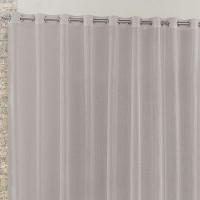 Cortina Rubi 4,00M X 2,60M Cinza Tecido Voal Linho Detalhada Sala Quarto Leve - 2