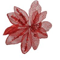 Flor Artificial Natalina Poinsétia Vermelha 63cm 63cm - 4