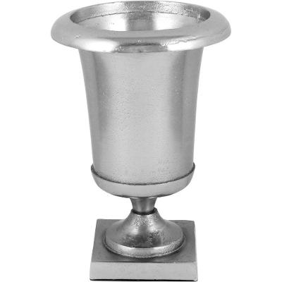 Maya Vaso 23X16X16Cm Metal Prata