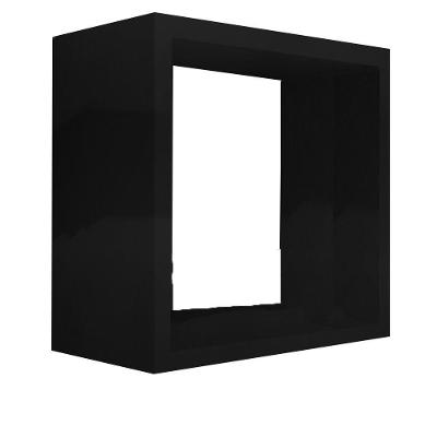 Nicho Decorativo 20x20x15 Cm Preto Em Mdf [f031]