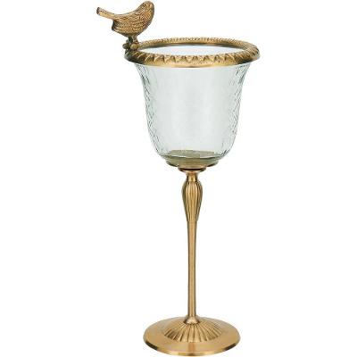 Sancti Castiçal 34X16X13Cm Vidro Dourado