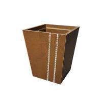 Vaso Em Mdf Com Strass (12x12x14) Marrom - 1