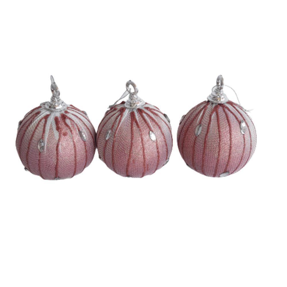 Bolas De Natal Kit Com 3 Unid. Kit 3 Pçs. - 3