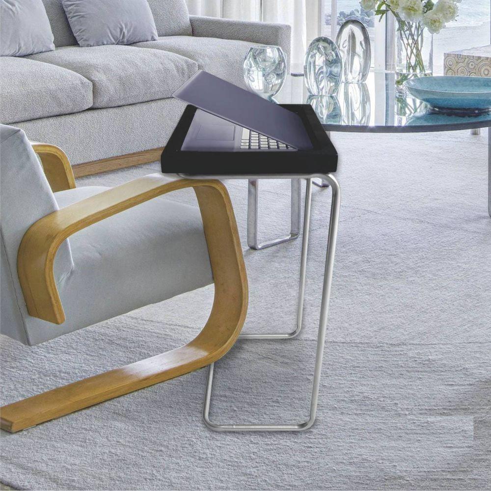 Bandeja Lateral Porta Copo E Notebook Sofá Cor Preto - 2