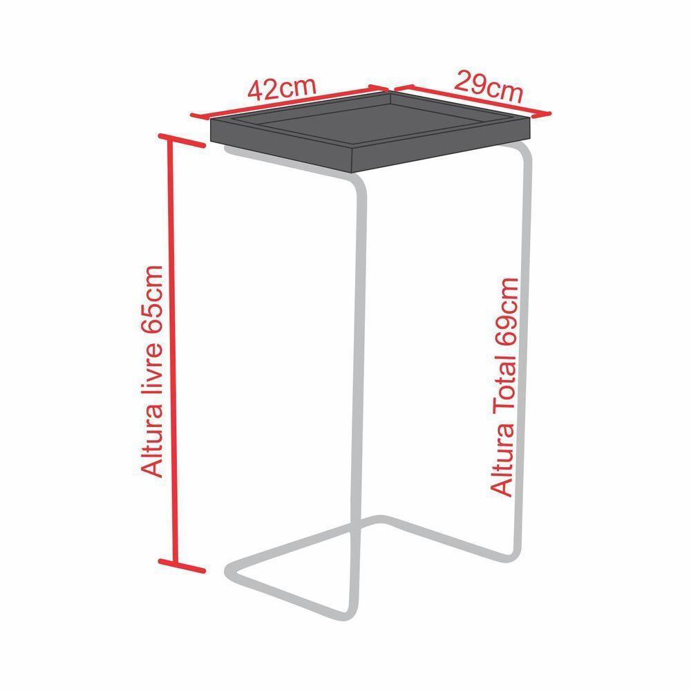 Bandeja Lateral Porta Copo E Notebook Sofá Cor Preto - 3
